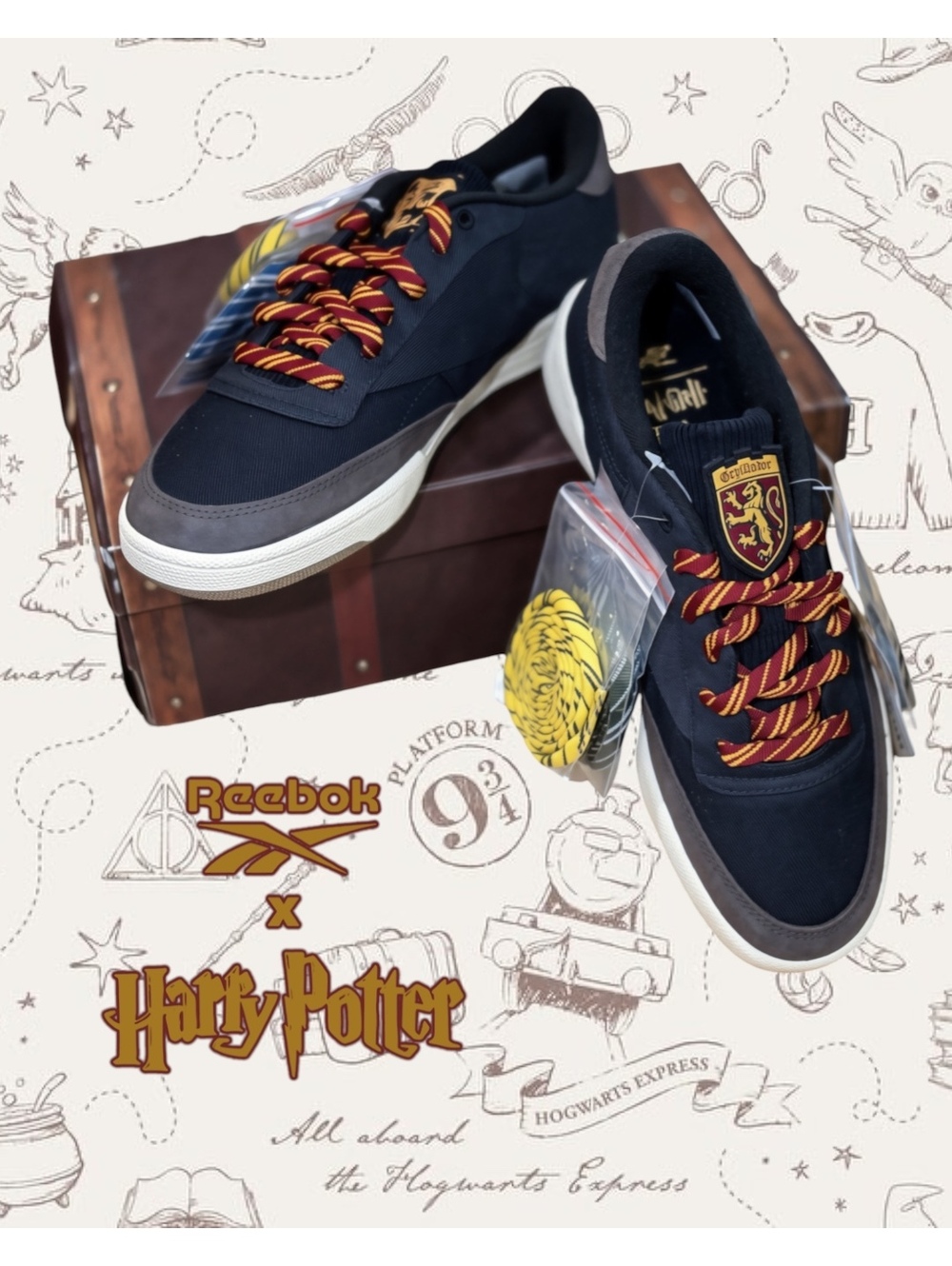 NWT Reebok x Harry Potter Club C 85 Hogwarts Men 10 / Women 11